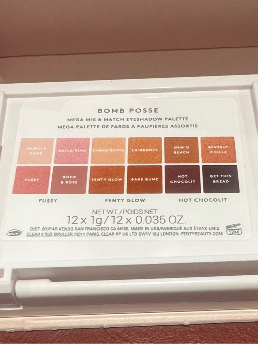 Fenty Beauty by Rhianna Bomb Posse Eyeshadow Pallette. NIB pinks neutrals plums - Picture 3 of 5